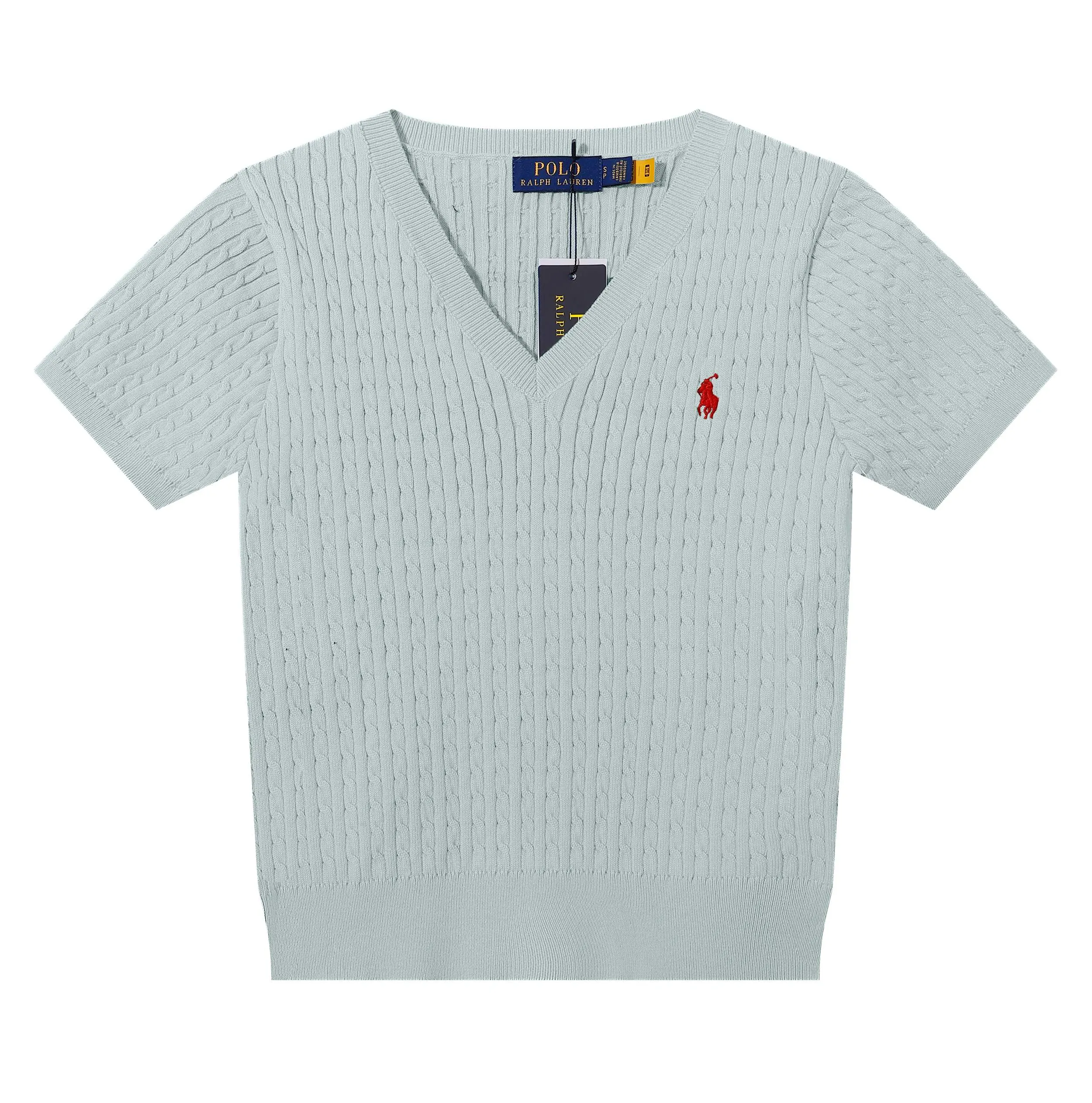 🅿️138 L38 #Ralph Lauren•New V-neck small logo embroidered short-sleeved bottoming knitted sweater ✅✅✅ Ready in stock Focus on quality Feel free to compare Evergreen models that are not off the shelves Bosses can rest assured to sell Size: S M L